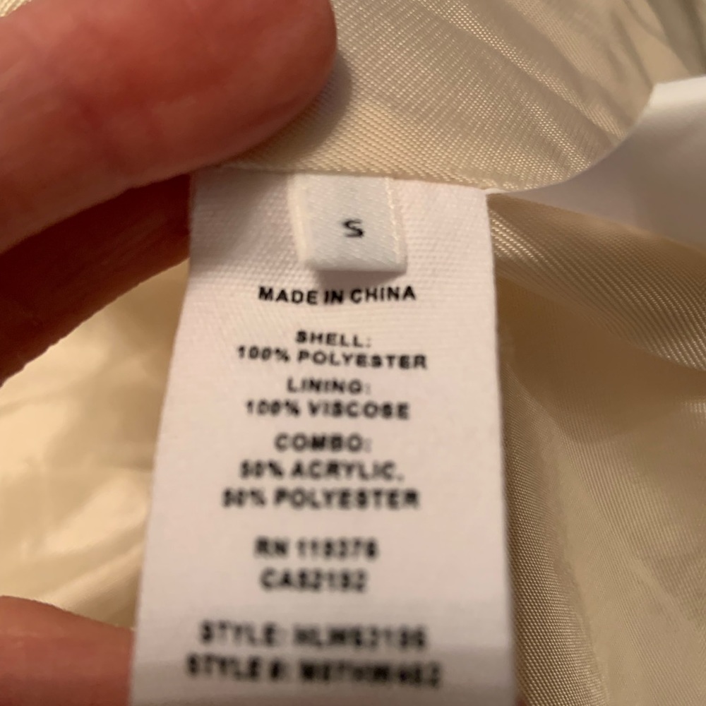 Brand New With Tags - Helmut Lang Faux Shearling Jacket in Winter White in SMALL